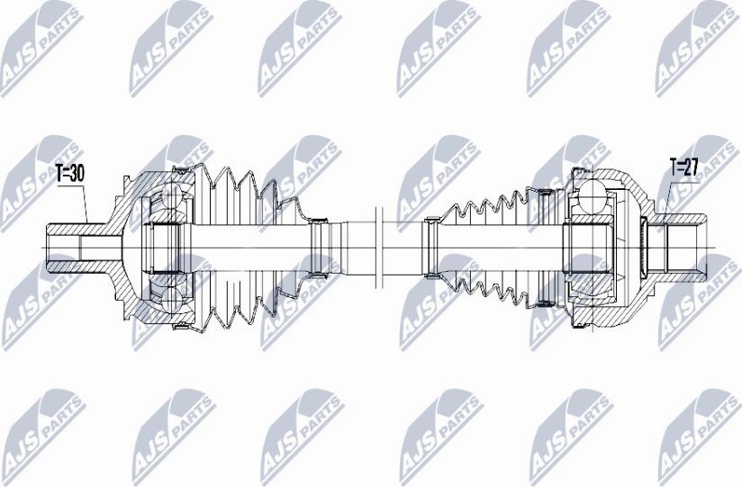 NTY NPW-ME-067 - Полуоска vvparts.bg