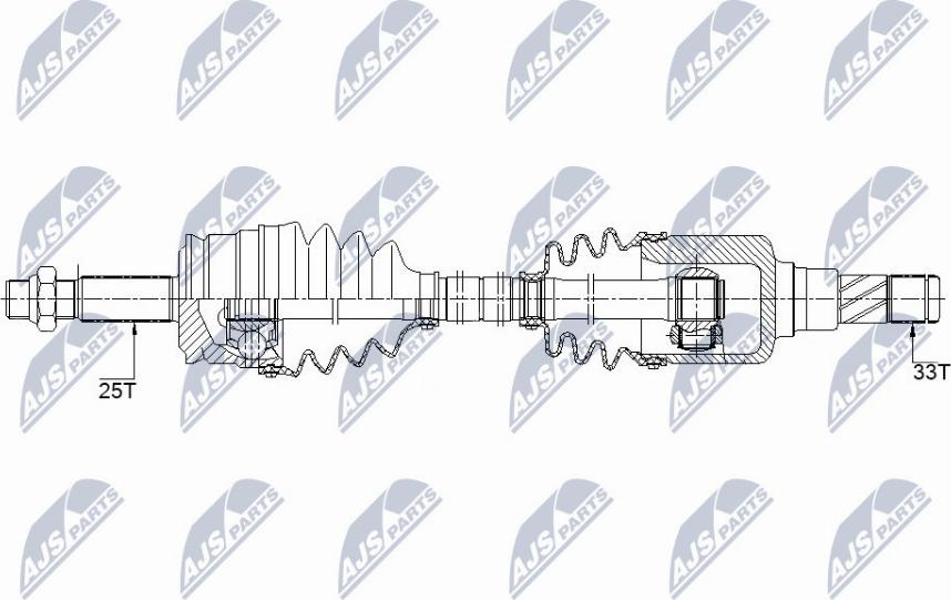 NTY NPW-ME-118 - Полуоска vvparts.bg