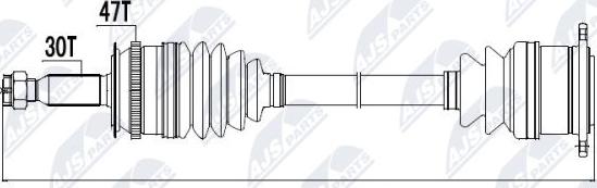 NTY NPW-MS-001 - Полуоска vvparts.bg