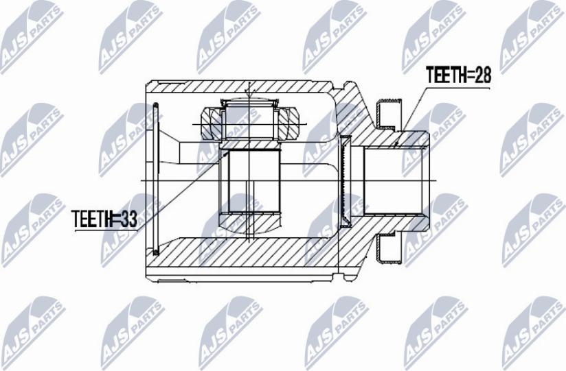 NTY NPW-MS-028 - Каре комплект, полуоска vvparts.bg