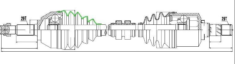 NTY NPW-NS-040 - Полуоска vvparts.bg