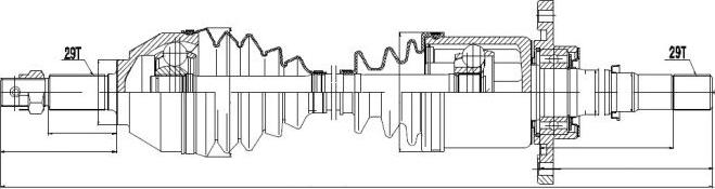 NTY NPW-NS-041 - Полуоска vvparts.bg