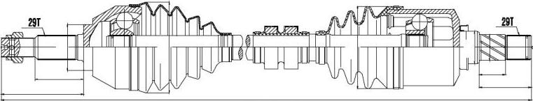 NTY NPW-NS-042 - Полуоска vvparts.bg