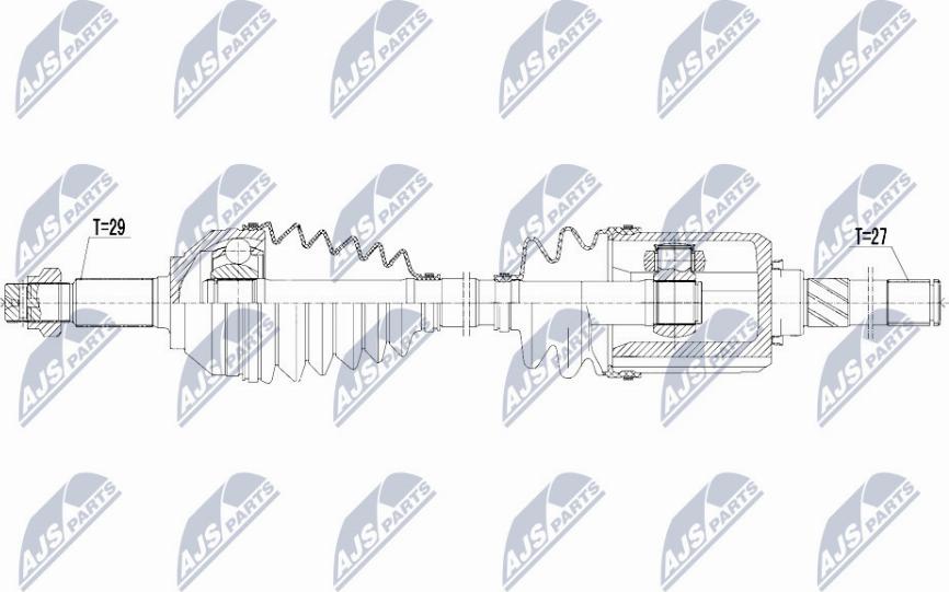 NTY NPW-NS-055 - Полуоска vvparts.bg