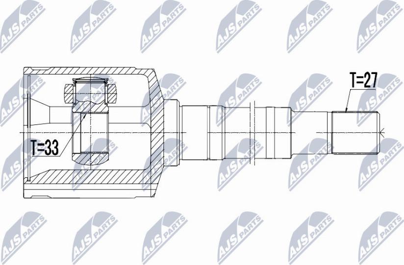 NTY NPW-NS-069 - Каре комплект, полуоска vvparts.bg