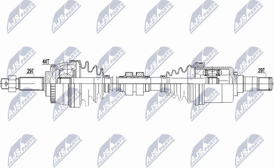 NTY NPW-NS-060 - Полуоска vvparts.bg