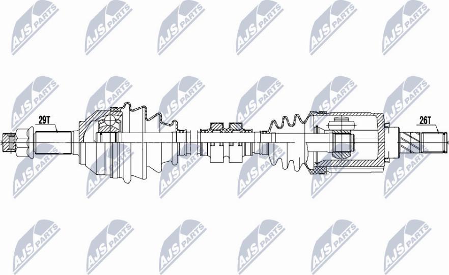 NTY NPW-NS-068 - Полуоска vvparts.bg