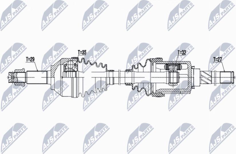 NTY NPW-NS-165 - Полуоска vvparts.bg