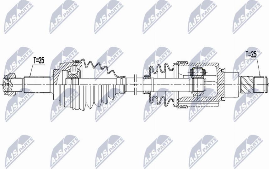 NTY NPW-NS-112 - Полуоска vvparts.bg