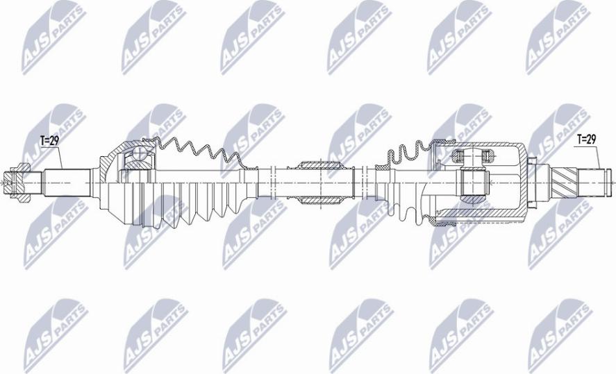 NTY NPW-NS-128 - Полуоска vvparts.bg