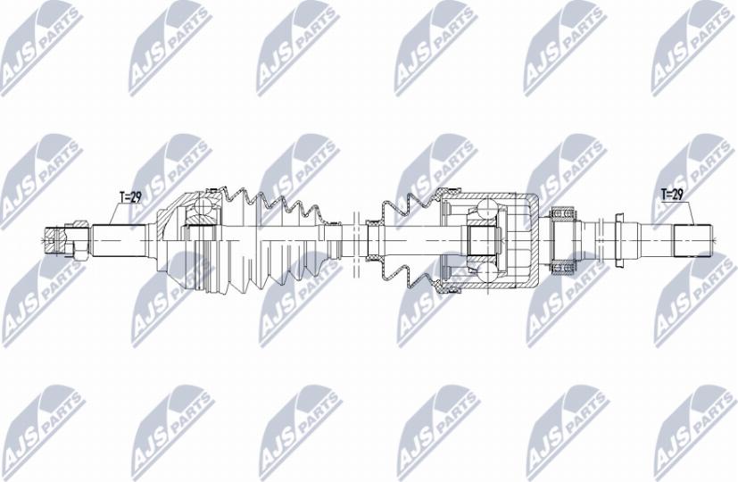 NTY NPW-NS-171 - Полуоска vvparts.bg