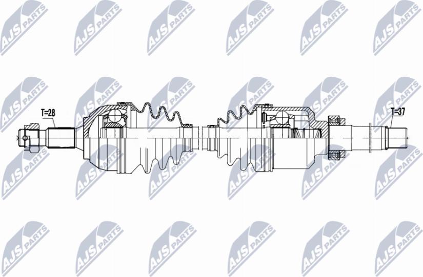 NTY NPW-PE-095 - Полуоска vvparts.bg