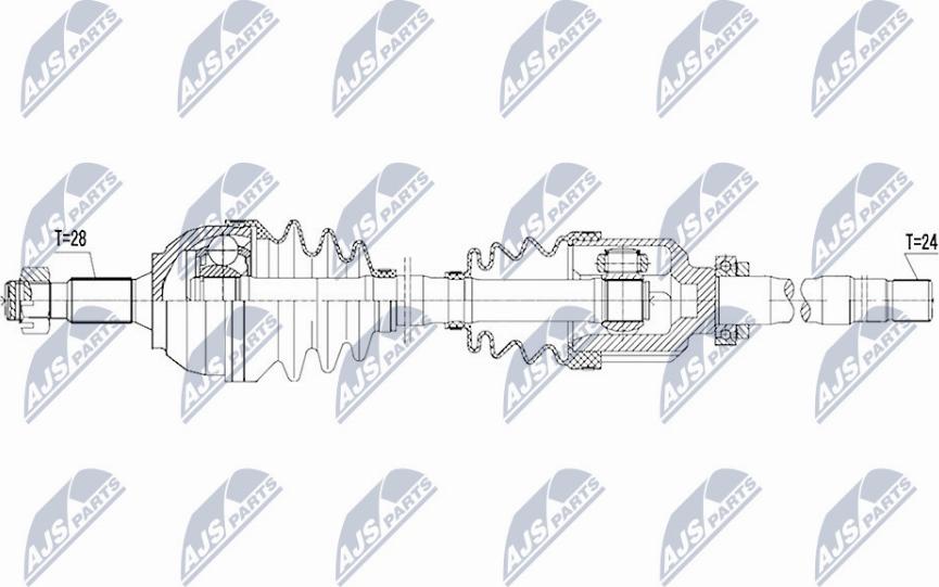 NTY NPW-PE-045 - Полуоска vvparts.bg