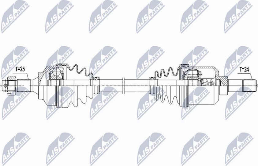 NTY NPW-PE-025 - Полуоска vvparts.bg