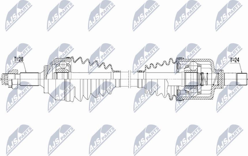 NTY NPW-PE-027 - Полуоска vvparts.bg