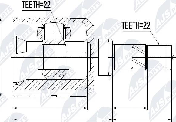 NTY NPW-PL-002 - Каре комплект, полуоска vvparts.bg