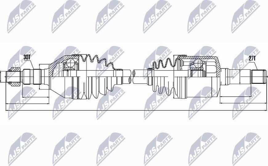 NTY NPW-PL-034 - Полуоска vvparts.bg