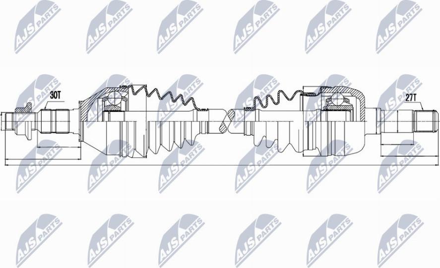 NTY NPW-PL-036 - Полуоска vvparts.bg