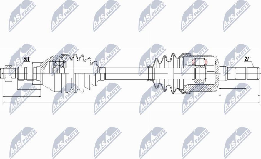 NTY NPW-PL-033 - Полуоска vvparts.bg