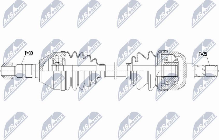 NTY NPW-PL-073 - Полуоска vvparts.bg