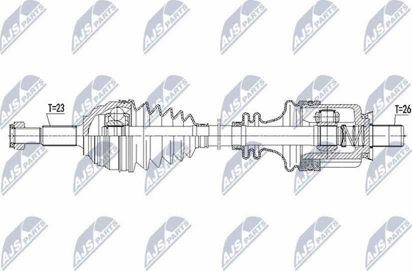 NTY NPW-RE-093 - Полуоска vvparts.bg