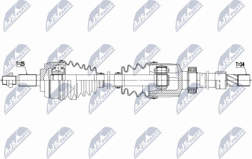 NTY NPW-RE-058 - Полуоска vvparts.bg