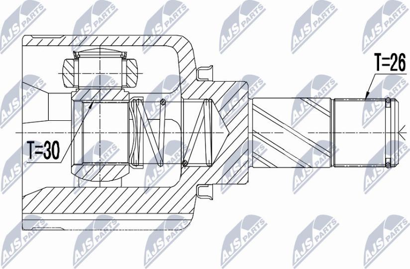 NTY NPW-RE-057 - Каре комплект, полуоска vvparts.bg