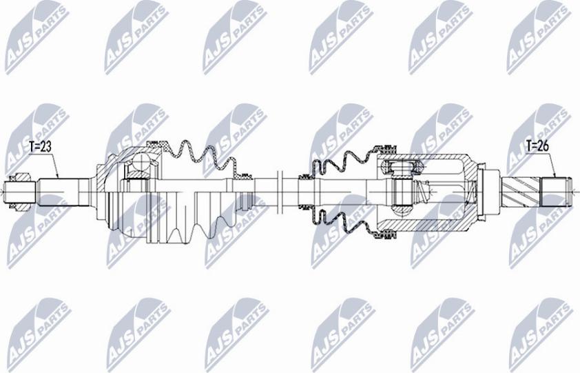 NTY NPW-RE-069 - Полуоска vvparts.bg