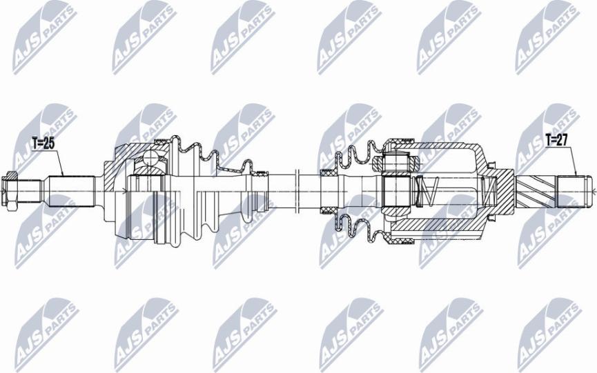 NTY NPW-RE-066 - Полуоска vvparts.bg