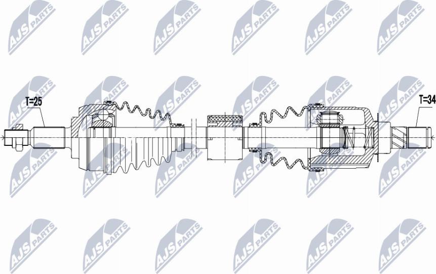 NTY NPW-RE-061 - Полуоска vvparts.bg