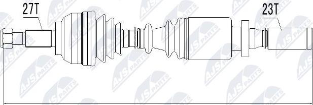 NTY NPW-RE-004 - Полуоска vvparts.bg