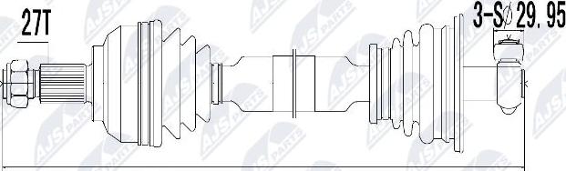 NTY NPW-RE-003 - Полуоска vvparts.bg