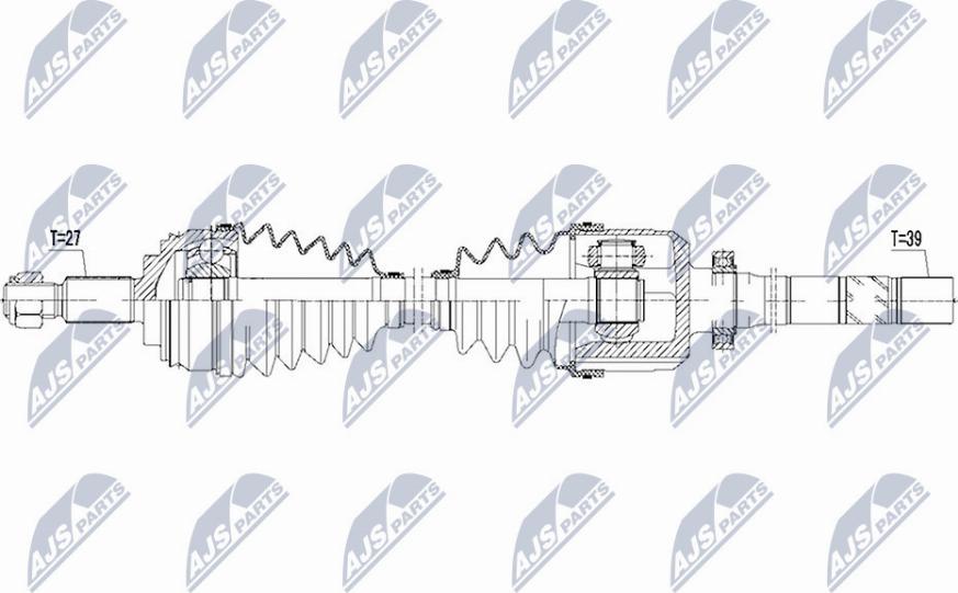 NTY NPW-RE-085 - Полуоска vvparts.bg