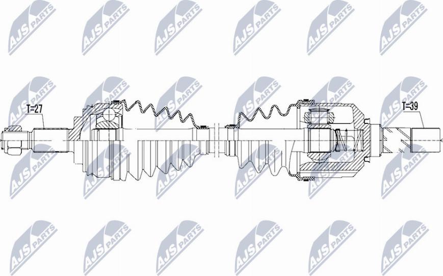 NTY NPW-RE-083 - Полуоска vvparts.bg