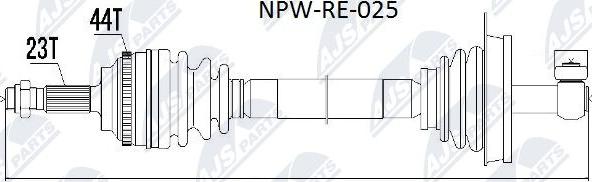 NTY NPW-RE-025 - Полуоска vvparts.bg