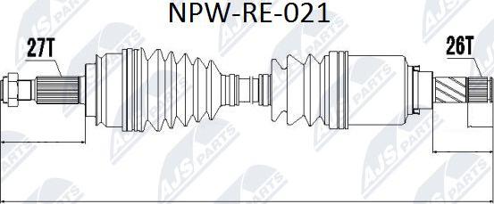 NTY NPW-RE-021 - Полуоска vvparts.bg