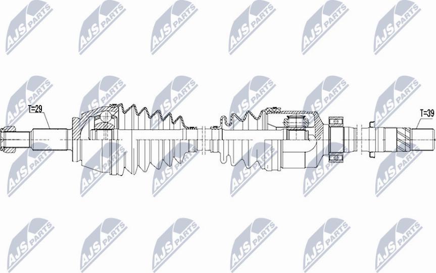 NTY NPW-RE-075 - Полуоска vvparts.bg