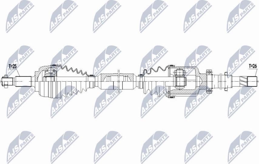 NTY NPW-RE-140 - Полуоска vvparts.bg