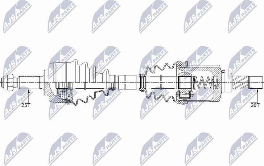 NTY NPW-RE-147 - Полуоска vvparts.bg