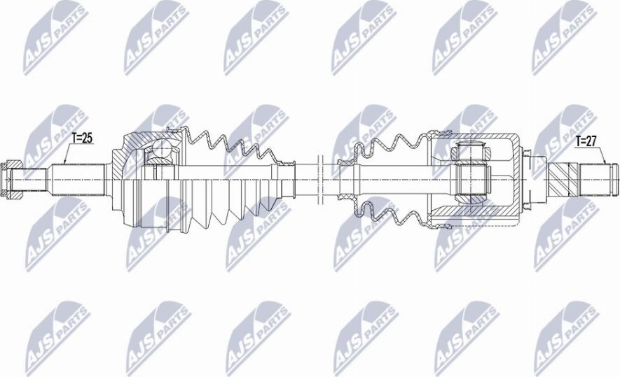 NTY NPW-RE-164 - Полуоска vvparts.bg