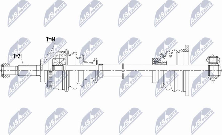 NTY NPW-RE-165 - Полуоска vvparts.bg