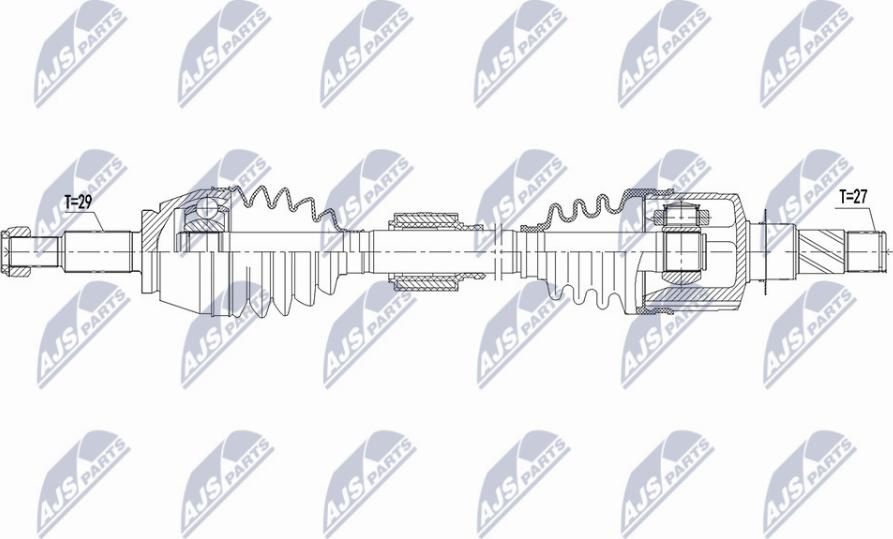 NTY NPW-RE-161 - Полуоска vvparts.bg