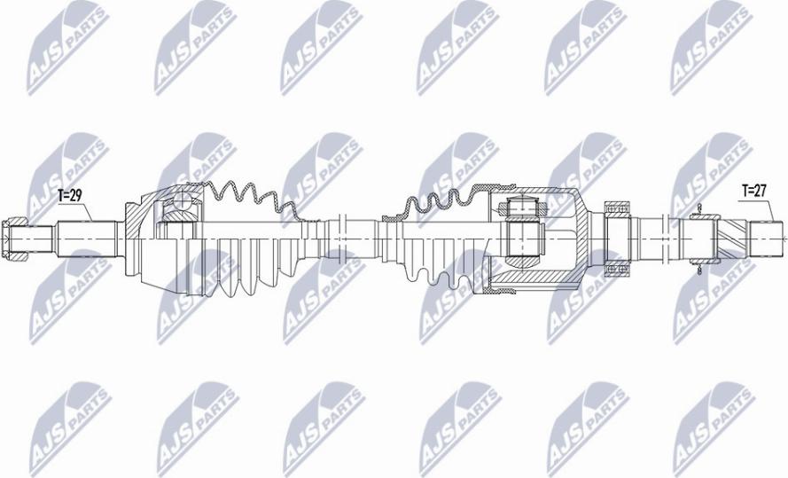 NTY NPW-RE-162 - Полуоска vvparts.bg