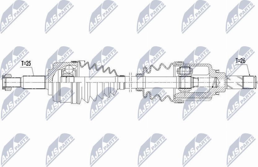 NTY NPW-RE-109 - Полуоска vvparts.bg