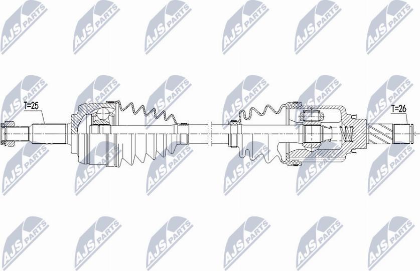 NTY NPW-RE-113 - Полуоска vvparts.bg