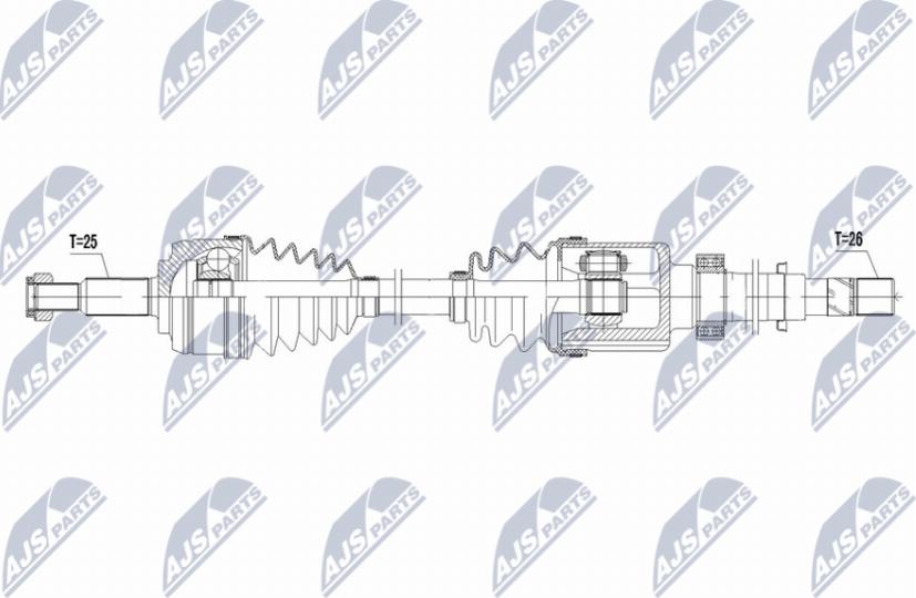 NTY NPW-RE-187 - Полуоска vvparts.bg