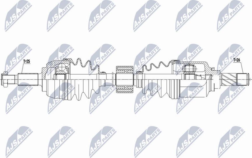 NTY NPW-RE-134 - Полуоска vvparts.bg