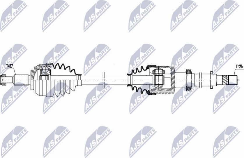 NTY NPW-RE-174 - Полуоска vvparts.bg