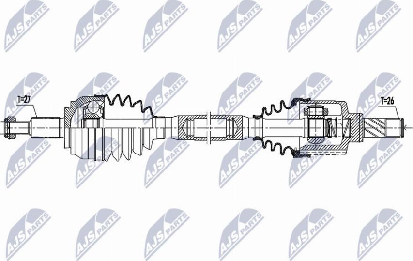 NTY NPW-RE-173 - Полуоска vvparts.bg