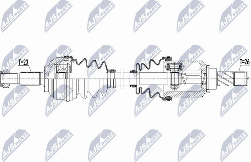 NTY NPW-RE-172 - Полуоска vvparts.bg